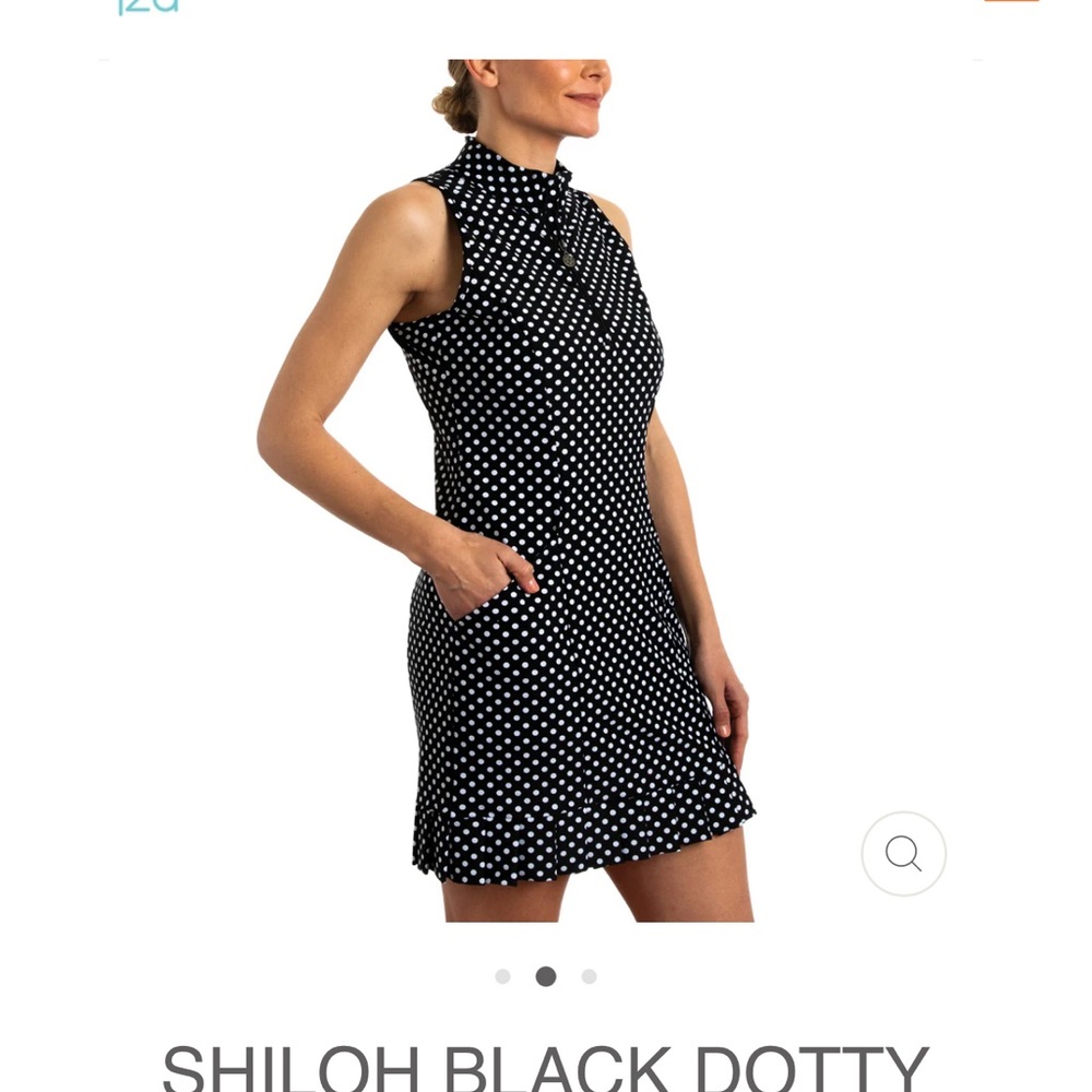 Tzu Tzu Black and White Polka Dot Mini Dress